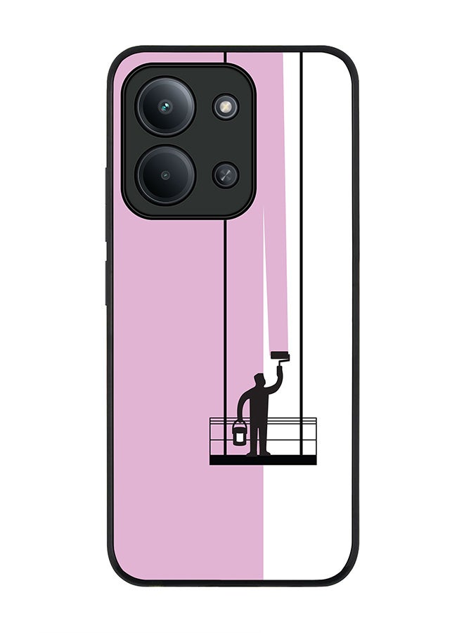 For Xiaomi Redmi 15C 4G Case,Slim fit Camera Protection, Shockproof Thin Phone cover  - Paint Hanger (Pink)